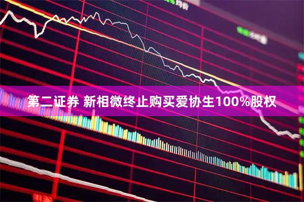 第二证券 新相微终止购买爱协生100%股权