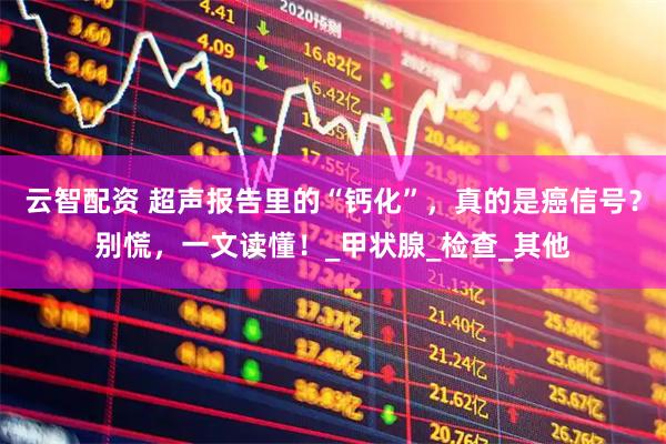 云智配资 超声报告里的“钙化”，真的是癌信号？别慌，一文读懂！_甲状腺_检查_其他