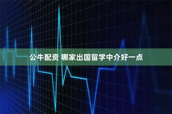 公牛配资 哪家出国留学中介好一点